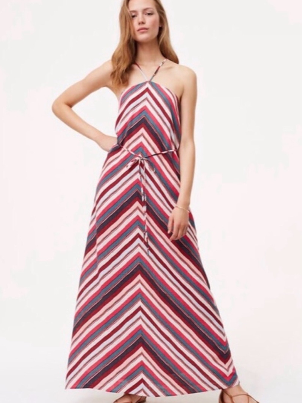 LOFT Stripped Maxi Dress